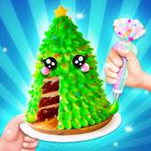 Unicorn Cake Christmas - Bake Decorate Cakes Game logo