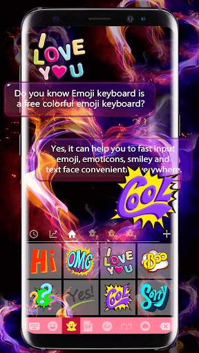 Smoke Heart Emoji Keyboard Wallpaper screenshot 3