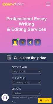Essay writing service & Editing Services. English screenshot 1