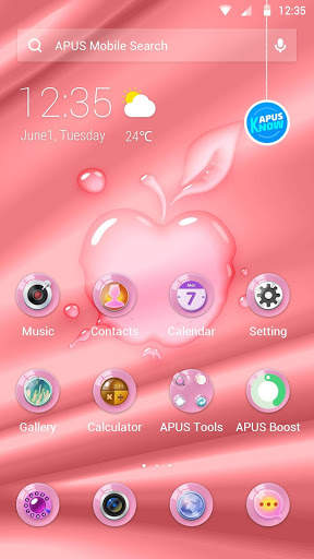 Pink Ponsel -- APUS Launcher Tema Gratis screenshot 5