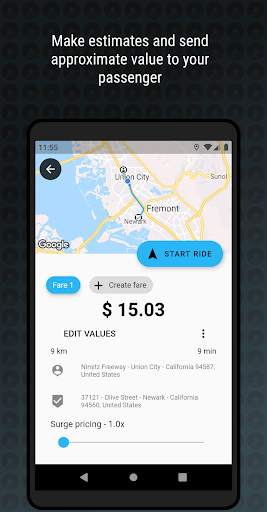 Blumeter - Fare meter for private drivers screenshot 2