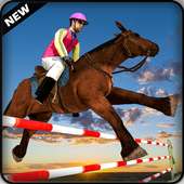 Horse Riding Jumping Derby Racing:Simulator 3D logo