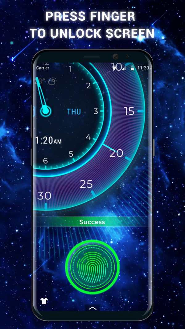 Futuristic Clock Lock Screen screenshot 2