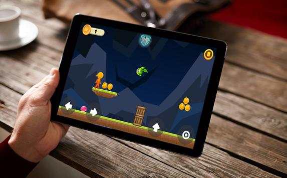 Red Fire Stickman Run screenshot 2