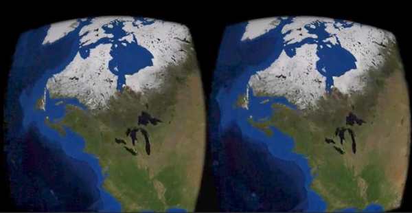 Earth in Google Cardboard screenshot 2