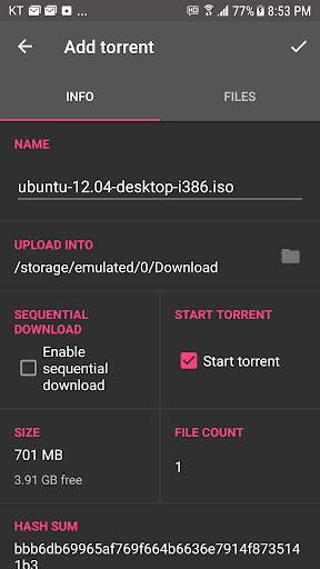 bTorrent screenshot 3