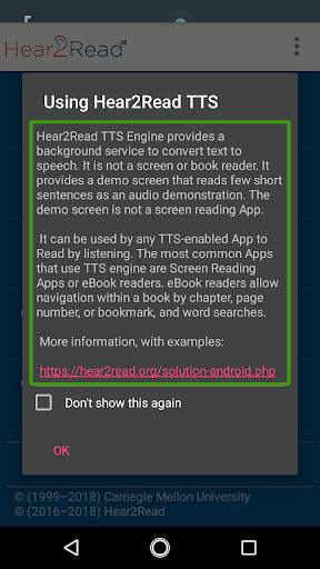 Hear2Read Indic Text To Speech (TTS) Engine screenshot 3