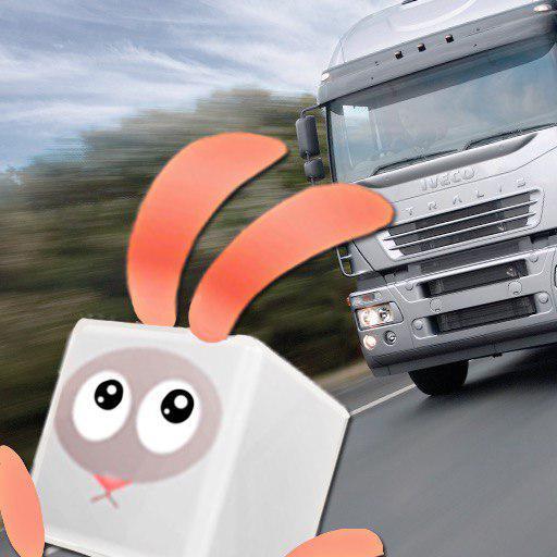 Voxel Rabbit: Cross Road 3d Rush Hour Traffic Trap icon