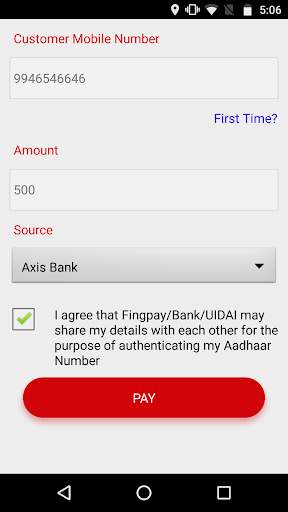 Fingpay - Aadhaar Pay and UPI for Merchants screenshot 3
