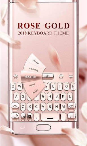 Rose Gold 2018 GO Keyboard Theme स्क्रीनशॉट 2