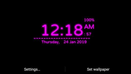 Digi Clock Live Wallpaper screenshot 8
