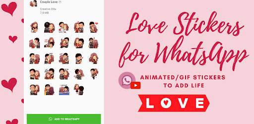 Animated Love Stickers for WhatsApp - WAStickerApp screenshot 1