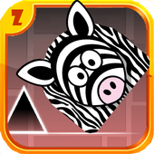 Geometry zebra dash icon