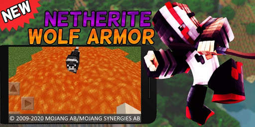Nethrite Armored Wolf Mod for MCPE [Nether Wolf] screenshot 3