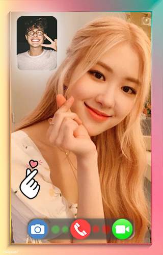 Rose Video Call Blackpink- Video Call Simulation screenshot 6