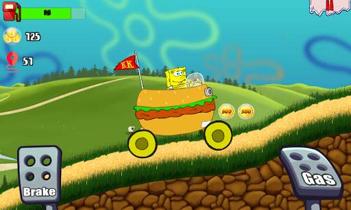 Sponge Kraby Car Hill Racing screenshot 5