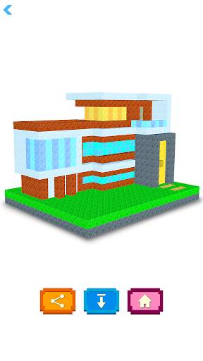 House Voxel Paint by Number - 3D Glitter Coloring screenshot 7