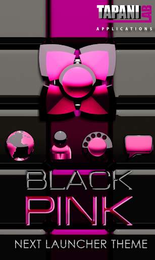 pink black 3D Next Launcher screenshot 1