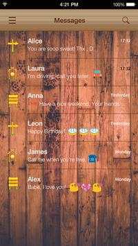 Emoji Keyboard Retro Wood screenshot 4
