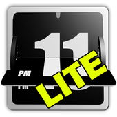 3D Animated Flip Clock BLACK icon