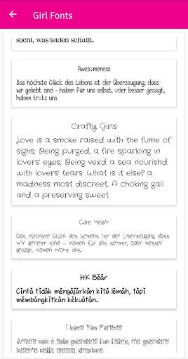 Girls Fonts for FlipFont screenshot 2