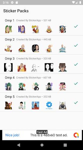 One Man Punch Sticker Wa screenshot 2