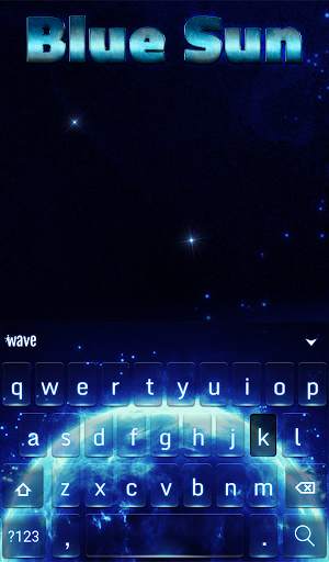 Blue Sun Animated Keyboard + Live Wallpaper screenshot 2