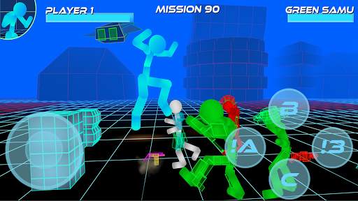 Stickman Neon Street Fighting screenshot 1