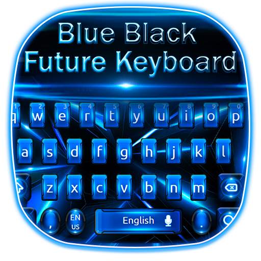 Blue Black Future Keyboard 10001003