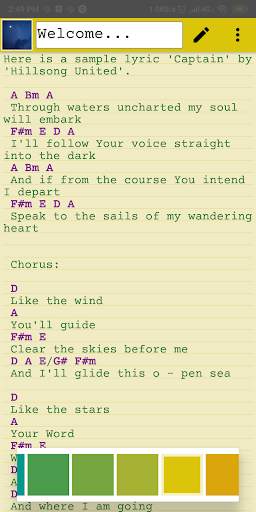 LyricsNote - Guitar Chords & Lyrics in a Notepad скриншот 2