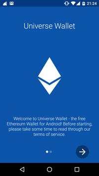Universe - Ethereum Wallet 1 تصوير الشاشة