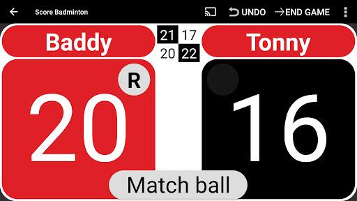 Score Badminton screenshot 1