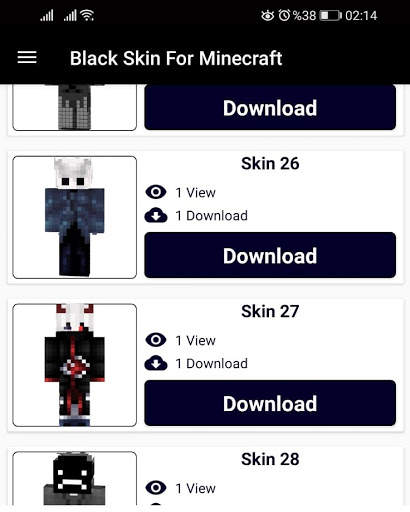 Black Skin for Minecraft PE screenshot 9