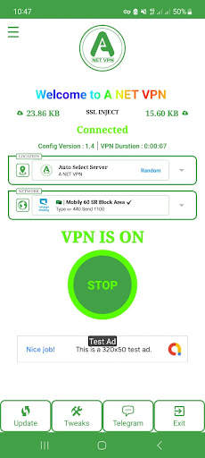 A NET VPN screenshot 4