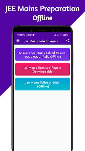 JEE Mains Solved Papers Offline screenshot 1