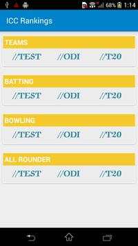ICC Cricket Rankings screenshot 1