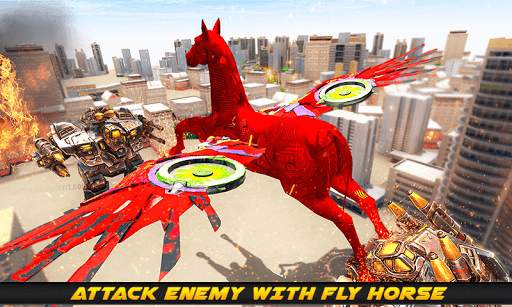 Flying Horse Robot Transform: Horse Shooting Games screenshot 3