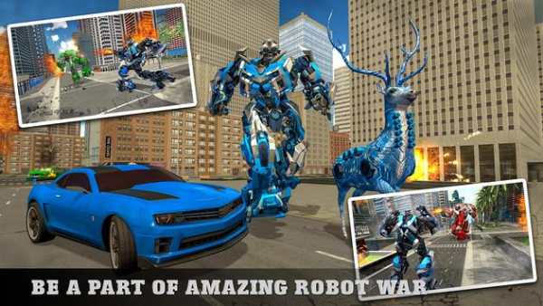 US Police Deer Robot Cop Car Transforming Game screenshot 4