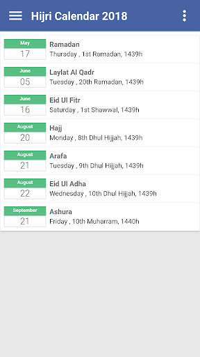Islamic Hijri Calendar 2019 offline   online 5 تصوير الشاشة