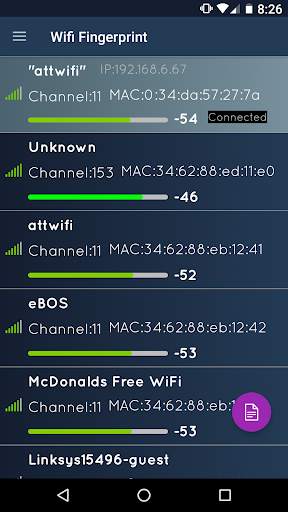Wifi Fingerprint screenshot 1