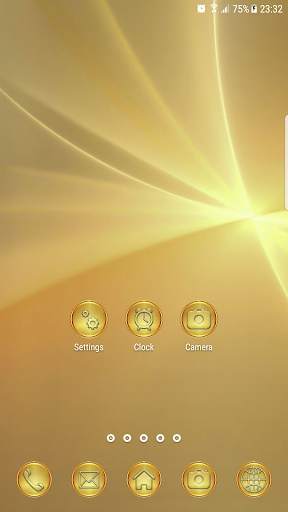 Golden Theme GO Launcher screenshot 1