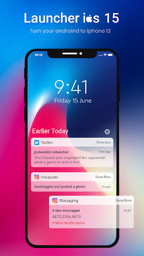 Launcher iOS 15 - iNotify screenshot 5