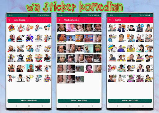 WAStickerApp Komedian Pelawak Cute WA Sticker screenshot 2