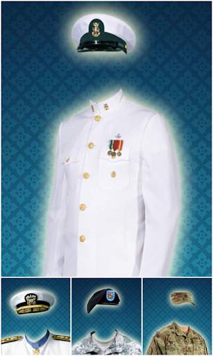 Navy Costume Photo Suit Editor 3 تصوير الشاشة