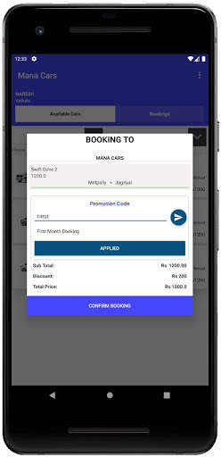 ManaCars -  cab , self driving  booking screenshot 5