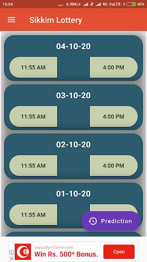 Sikkim State Lottery Live Results and Predictions screenshot 1
