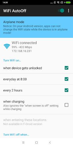 WiFi AutoOff - Wi-Fi Auto Connect screenshot 2