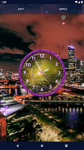 Fireworks Clock Live Wallpaper screenshot 7