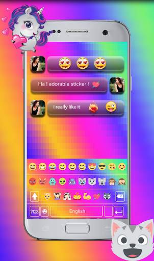 Rainbow Love Emoji Keyboard for android screenshot 4