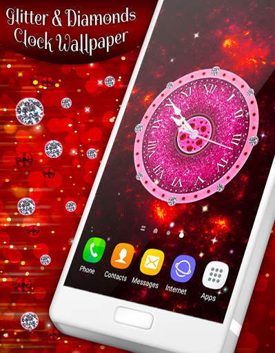 Diamond Clock Wallpaper 💎 Glitter Live Wallpapers screenshot 8